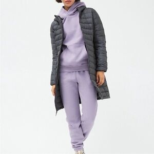 TNA (ARITZIA) Botanie Long Puffer Jacket Heather Black